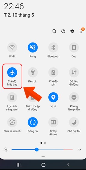 chuyển điện thoại sang chế độ máy bay Điện thoại Android