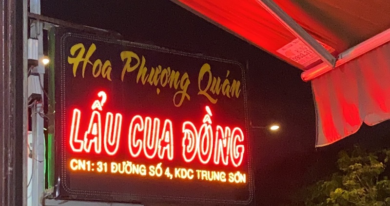 Quán lẩu cua đồng Hoa Phượng ở đâu?