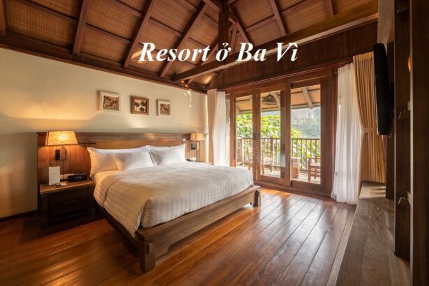 Resort Ba Vì 5 sao có bể bơi dành cho gia đình và 2 người.