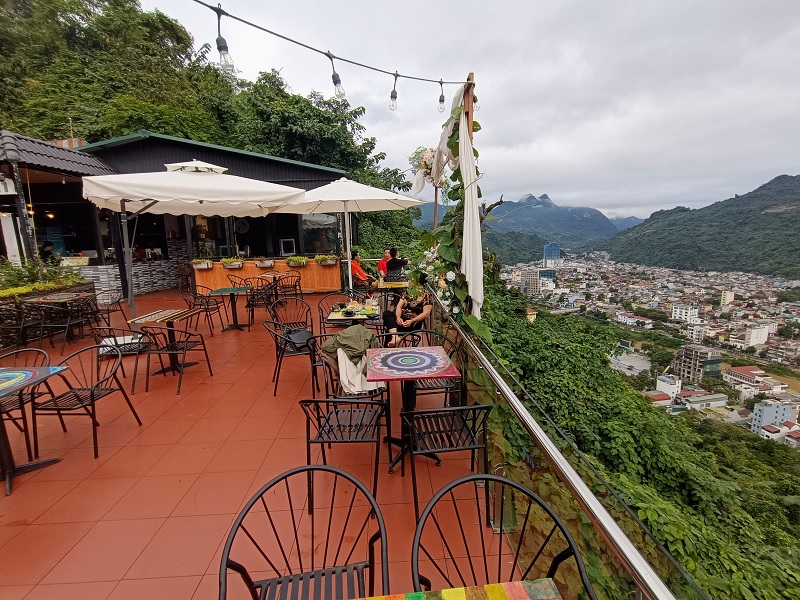 Cafe ở trung tâm thành phố Hà Giang.