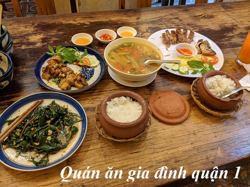 Các quán ăn gia đình quận 1 ngon, quán ăn gia đình rẻ ở quận 1.