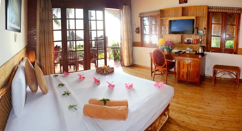 Phòng của Little Muine Cottages Resort đầy đủ tiện nghi